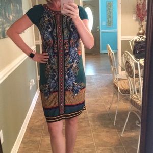 Dress with beautiful print for work or worship